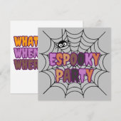 Griezelig Feest Plezier Griezels Spin Kaart (Voorkant / Achterkant)