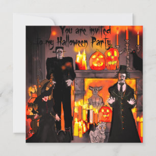 Griezelig Frankenstein Gehekthuis Halloween Kaart