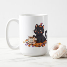 Griezelig & Gecaffeineerde Halloween Zwarte Kat
