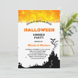 Griezelig Geestig Spookhuis Halloween Dinerfeest Kaart
