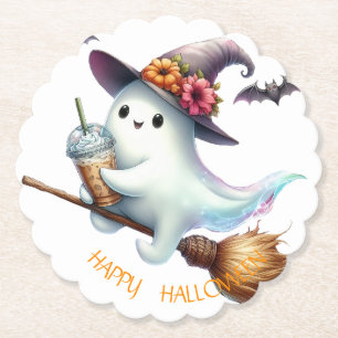 Griezelig Gelukkig Halloween Kartonnen Onderzetters