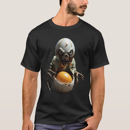 Griezelig Ghoulish Egg Creature T-shirt (Voorkant)