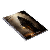 Griezelig, Gothic Enge Grim Reaper Halloween Horro Notitieboek (Rechterzijde)