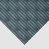 Griezelig  Gotisch Zwart & Blauw Gestreept Patroon Tissuepapier (Detail)