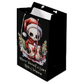 Griezelig Gotische Kerstmis Creepmas Medium Cadeauzakje (Voorkant Gekanteld)