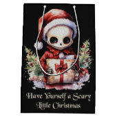Griezelig Gotische Kerstmis Creepmas Medium Cadeauzakje (Achterkant)