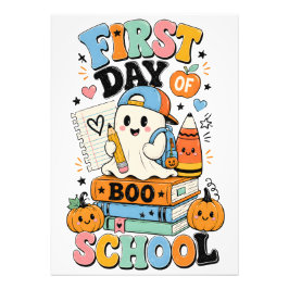 Griezelig Grafisch Ontwerp voor Halloween Terug na Foto Afdruk
