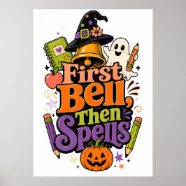 Griezelig Grafisch Ontwerp voor Halloween Terug na Poster