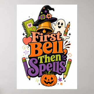 Griezelig Grafisch Ontwerp voor Halloween Terug na Poster