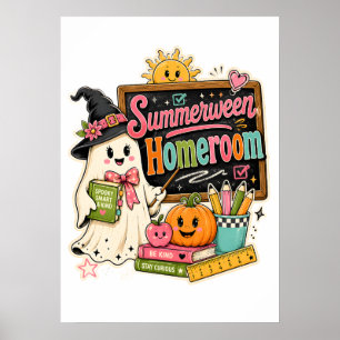 Griezelig Grafisch Ontwerp voor Halloween Terug na Poster