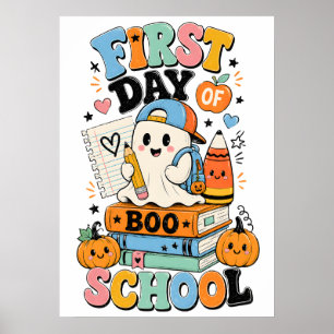 Griezelig Grafisch Ontwerp voor Halloween Terug na Poster