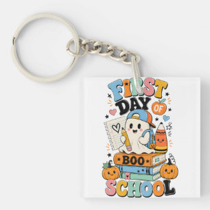 Griezelig Grafisch Ontwerp voor Terug naar School Sleutelhanger