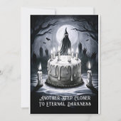 Griezelig Grappig B-day Groet Ghost Cake Feestdagenkaart (Voorkant)
