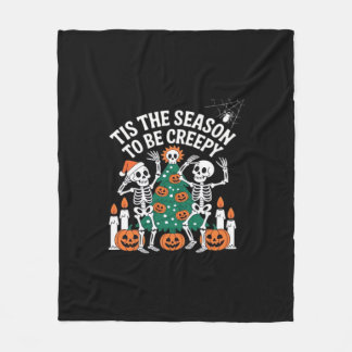 Griezelig Grappig Skelet Halloween Spoken Fleece Deken