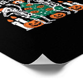 Griezelig Grappig Skelet Halloween Spoken Poster (Hoek)