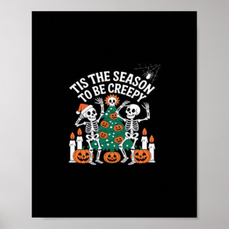 Griezelig Grappig Skelet Halloween Spoken Poster