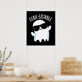 Griezelig grappig spook grap donkere achtergrond poster (Keuken)