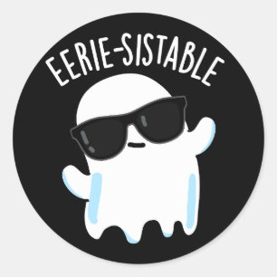Griezelig grappig spook grap donkere BG Ronde Sticker