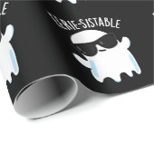Griezelig grappig spook pun donkere achtergrond cadeaupapier (Rol Hoek)