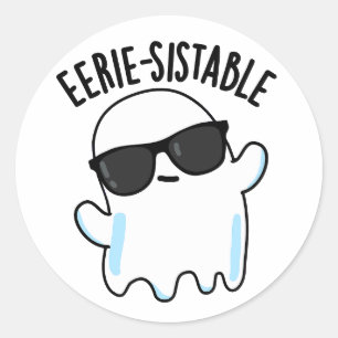 Griezelig grappige geest pun ronde sticker