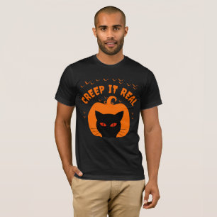 GRIEZELIG GRAPPIGE KAT HALLOWEEN T-SHIRT