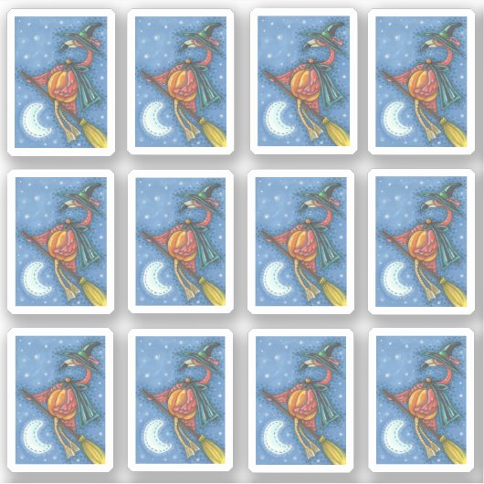 GRIEZELIG GRAPPIGE ROZE FLAMINGO HEEKS OP HALLOWEE STICKER (Voorkant)