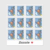 GRIEZELIG GRAPPIGE ROZE FLAMINGO HEEKS OP HALLOWEE STICKER (Vel)