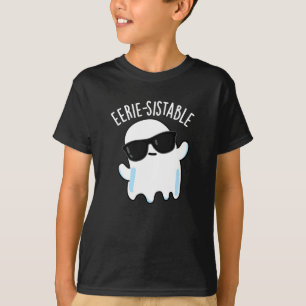 Griezelig grappige spookgrap donkere achtergrond t-shirt