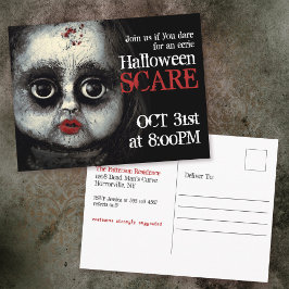 griezelig griezelig Gothic pop halloween feestuitn Briefkaart