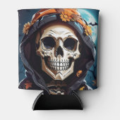 Griezelig Grinning Skeleton Halloween Blikjeskoeler (Voorkant)