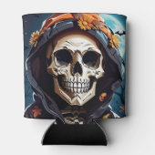 Griezelig Grinning Skeleton Halloween Blikjeskoeler (Achterkant)