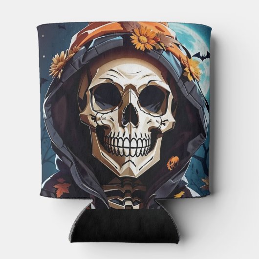 Griezelig Grinning Skeleton Halloween Blikjeskoeler (Achterkant)