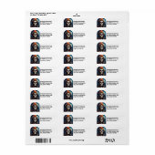 Griezelig Grinning Skeleton Halloween Etiket (Full Sheet)