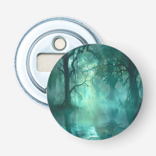 griezelig groen moeras button flesopener