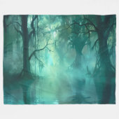 griezelig groen moeras fleece deken (Voorkant (Horizontaal))