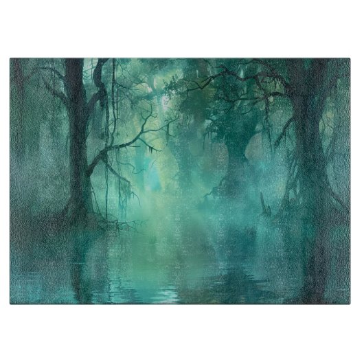 griezelig groen moeras snijplank (Voorkant)