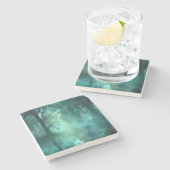 griezelig groen moeras stenen onderzetter (Zijkant)