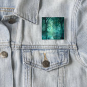 griezelig groen moeras vierkante button 5,1 cm (In situ)