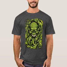 Griezelig groen tentakel monster grafische T-shirt