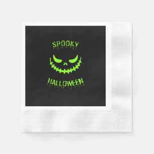 Griezelig groene Halloween 2026 papieren servetten
