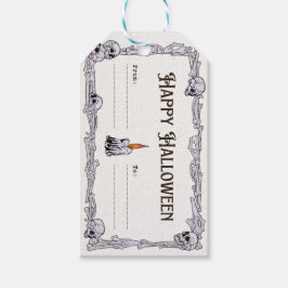 Griezelig Halloween-behandelingslabel Cadeaulabel
