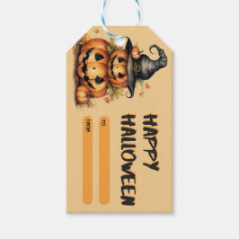Griezelig Halloween-behandelingslabel Cadeaulabel