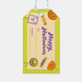 Griezelig Halloween-behandelingslabel Cadeaulabel