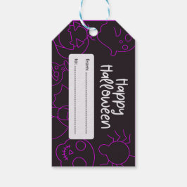 Griezelig Halloween-behandelingslabel Cadeaulabel