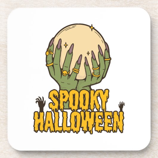 griezelig Halloween Bier Onderzetter (Voorkant)