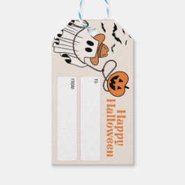Griezelig Halloween-cadeau-etiket Cadeaulabel