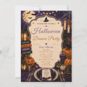Griezelig Halloween-dinerfeest Kaart (Voorkant)