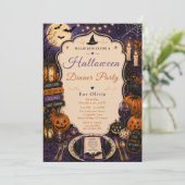 Griezelig Halloween-dinerfeest Kaart (Staand voorkant)