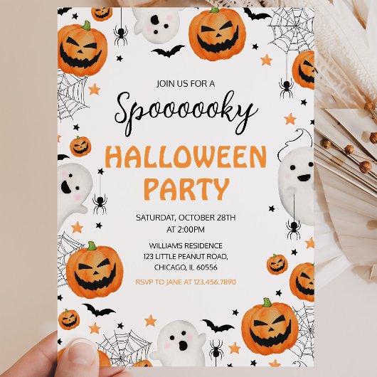 Griezelig Halloween-feest Kaart