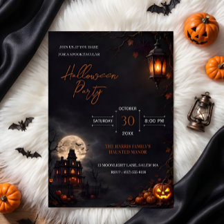 Griezelig Halloween-feest Kaart